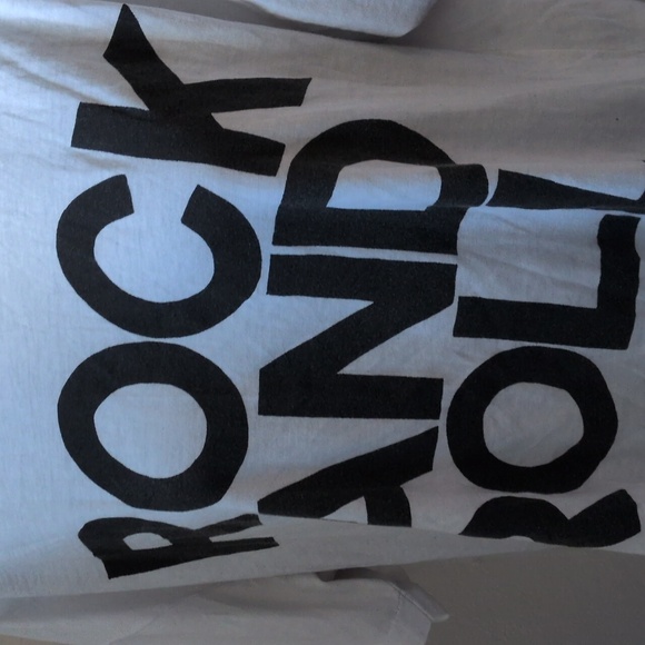 ✨ Aviator Nation Rock And Roll Cropped Tee Size L - Picture 3 of 8